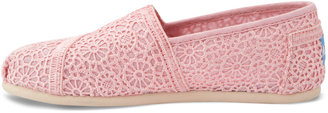 Toms Crochet Soft Pink Youth Classics