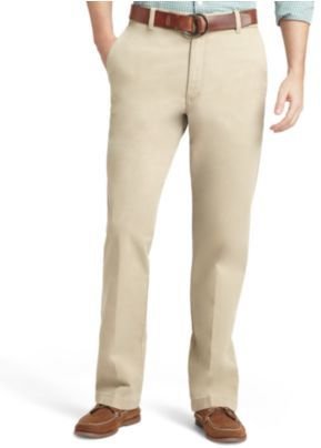 Izod Saltwater Straight-Fit Flat Front Chino Pants