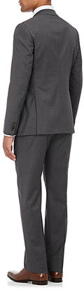 Armani Collezioni Men's Stripe Worsted Wool Sartorial Two-Button Suit