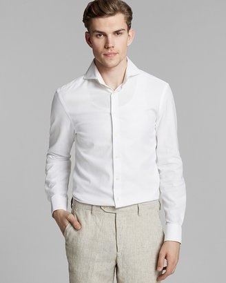 Kent and Curwen Solid Textured Button Down Shirt - Classic Fit