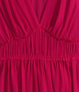 H&M Chiffon Dress - Raspberry red - Ladies