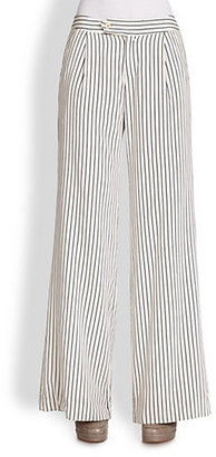 Derek Lam Silk Stripe Trousers