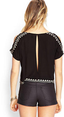 Forever 21 Tribal Print Woven Top