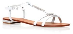 Carvela White 'kinetic' flat sandals