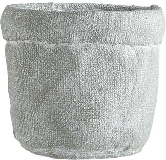 CB2 Krinkled Small Silver Grey Vase
