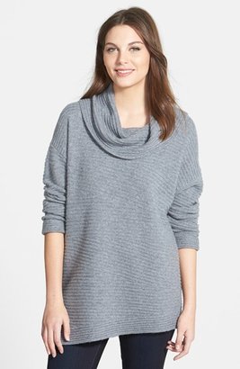 Nordstrom Zigzag Ribbed Cowl Neck Cashmere Sweater