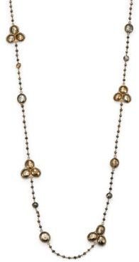 Chan Luu Pyrite Beaded Station Necklace