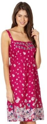Mantaray Pink floral embroidered beach dress