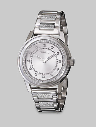 Breil Milano Swarovski Crystal Stainless Steel Watch