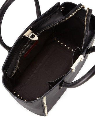 Valentino Rockstud Double-Handle Shoulder Tote Bag, Black