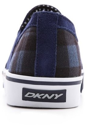 DKNY Barrow Plaid Slip On Sneakers
