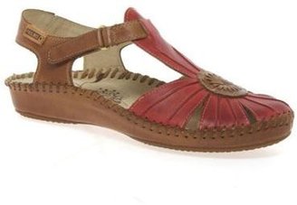 PIKOLINOS Red 'vanity' casual rip tape fastening sandals