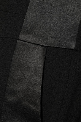 EACH X OTHER Satin-paneled wool-crepe tuxedo jumpsuit