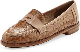 Sesto Meucci Nattie Woven Leather Loafer, Camel