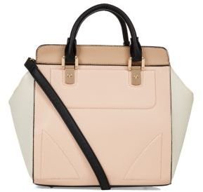New Look Pink Colour Block Structured Tote Bag