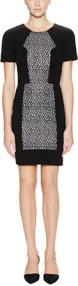 French Connection Lace Accent Sheath Dress