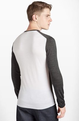 Jil Sander Wool & Silk Colorblock V-Neck Sweater