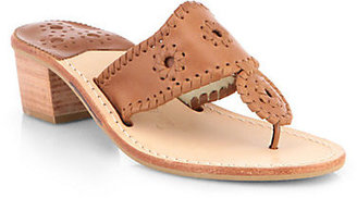 Jack Rogers Molina Woven Leather Thong Sandals