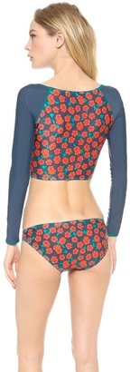 Marc by Marc Jacobs Maysie Floral Long Sleeve Scuba Top