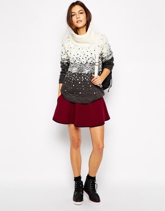 Only Ombre Chuncky Roll Neck Jumper