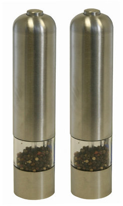 iTouchless Automatic Pepper & Salt Grinder in Brushed Stainless Steel