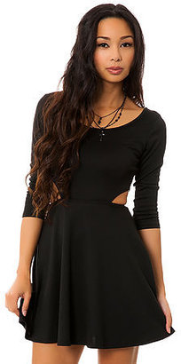 *MKL Collective The Ponte Skater Dress with Cut Outs in Black