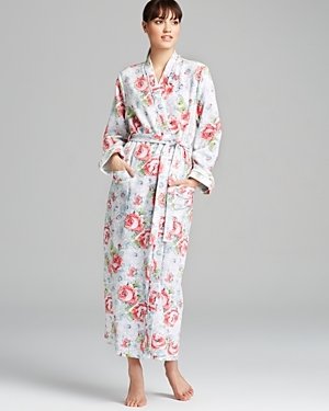 Carole Hochman Floral Quilted Long Robe