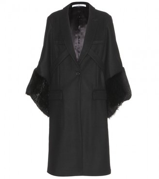 Givenchy Wool coat with fur trim