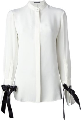 Alexander McQueen bow embellished blouse
