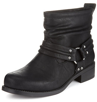 Marks and Spencer M&s Collection Harness Biker Boots with Insolia Flex®