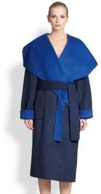 Altuzarra Chirico Bicolor Wrap Overcoat