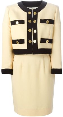 Moschino Vintage golden coins skirt suit