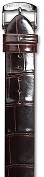 Philip Stein Teslar Chocolate Alligator Strap, 18mm