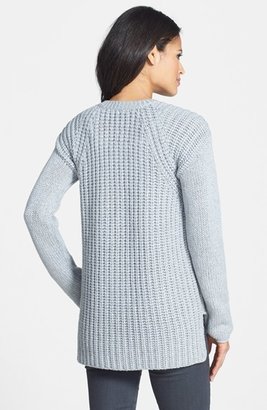 Eileen Fisher The Fisher Project Round Neck High/Low Wool Blend Sweater