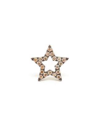 ROSA DE LA CRUZ Brown Diamond Star Stud Earring