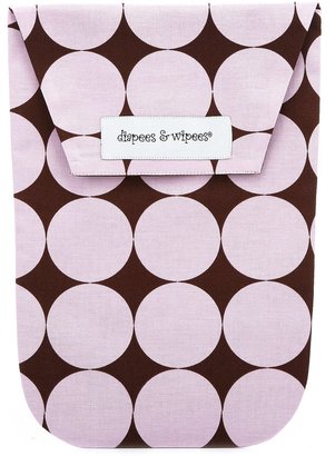 Diapees & Wipees Diaper Pouch - Pink Polka Dots