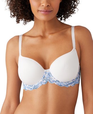 New WACOAL 852189 Provincial Blue How Perfect No-Wire Contour Cup Bra size  36C
