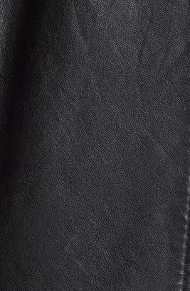 Bernardo Leather Front Zip Scuba Jacket (Plus Size)