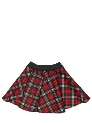 MonnaLisa Plaid Printed Neoprene Round Skirt