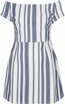 Topshop Petite MOTO Stripe Denim Dress