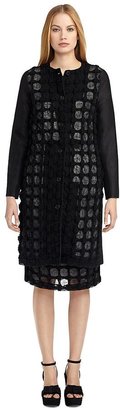 Brooks Brothers Bow Tulle Lace Coat