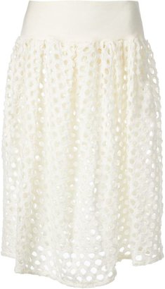 Zucca cut out embroidered skirt