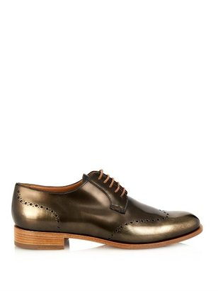 Max Mara Agami leather derby shoes