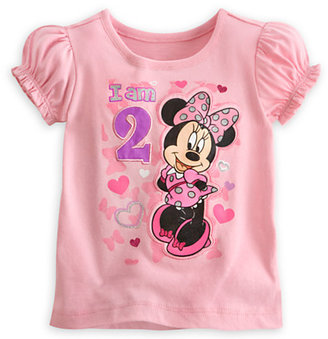 Disney Minnie Mouse ''I Am 2'' Birthday Tee for Girls