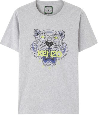 Kenzo Grey tiger print cotton T-shirt