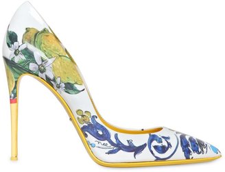 Dolce & Gabbana 105mm Kate Ceramica Lemon Patent Pumps