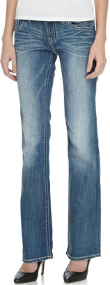MEK Fezzou Slim Boot-Cut Jean, Medium Blue