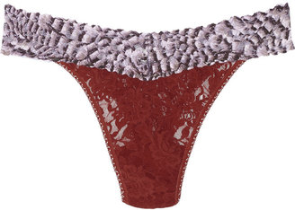 Hanky Panky High-rise printed stretch-lace thong