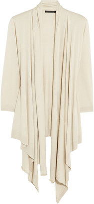 Donna Karan Draped wool, cashmere and silk-blend cardigan