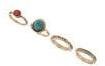 Dorothy Perkins Womens Bright Stone Ring Pack- Multi Colour